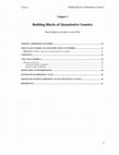 Research paper thumbnail of Building Blocks of Quantitative Genetics 9 Building Blocks of Quantitative Genetics