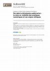 Research paper thumbnail of Par-delà la dichotomie public/privé : la mise en visibilité des pratiques numériques et ses enjeux éthiques