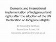 Research paper thumbnail of Indigenous Land Rights- Malaysia 2012