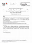 Research paper thumbnail of Soleimani, H. & Zanganeh, H. (20-22 May, 2013). A survey on knowledge, disposition, and performance pre-service EFL teacher training programs in Iran. International Conference on Current Trends in EFL. Iran: Urmia University.