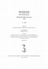 Research paper thumbnail of Musica, in «POIESIS. Bibliografia della poesia greca», V, pp. 628-633; 637-638; 650-652.