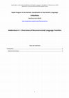 Research paper thumbnail of Rapid Progress in the Genetic Classification of the World’s Languages - Overview of Reconstructed Language Families