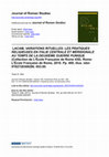 Research paper thumbnail of Review of: Lacam, J.-C, Variations rituelles : les pratiques religieuses en Italie centrale et méridionale au temps de la deuxième Guerre punique Rome, 2010, JRS 2012, 345-346.