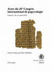 Research paper thumbnail of ‘Graeco-Roman Egypt at Manchester. The Formation of the Rylands Papyri Collection’, in: P. Schubert (ed.), Actes du 26e Congrès international de papyrologie (Genève, 16-21 août 2010), Genève 2012, 499-507