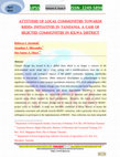 Research paper thumbnail of Attitudes of Local Communities towards REDD Initiatives in Tanzania. A Case of Selected Communities in Kilwa District