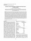 Research paper thumbnail of Evaluation of Shrimp Waste Meal as a Probable Animal Protein Source for Broiler Chickens