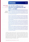 Research paper thumbnail of Les familles politiques aux élections européennes de mai 2014 : un bilan