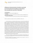 Research paper thumbnail of Edwards, Martin y Victoria. “Influencia internacional e iniciativa nacional en la formulación de políticas educativas: tres estudios de caso de El Salvador”.