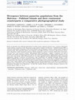 Research paper thumbnail of Divergence between passerine populations from the Malvinas – Falkland Islands and their continental counterparts: a comparative phylogeographical study