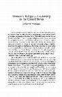 Research paper thumbnail of "Women's Religious Leadership in the United States." In Religious Institutions and Women's Leadership: New Roles inside the Mainstream, ed. Catherine Wessinger, 3-36. Columbia, S.C.: University of South Carolina Press, 1996.