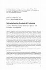 Research paper thumbnail of Introducing the Ecological Explosion A Cross-National Analysis of Invasive Species and Economic Development