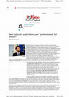 Research paper thumbnail of Beni culturali: quale futuro per i ‘professionisti’ del settore?, «Blog del Fatto quotidiano. Terza pagina», 26 Luglio, 2014