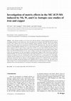 Research paper thumbnail of 2013, Sun Jian, Investigation of matrix effects in the MC-ICP-MS induced by Nb, W, and Cu: Isotopic case studies of iron and copper