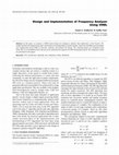 Research paper thumbnail of Design and Implementation of Frequency Analyzer Using VHDL