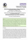 Research paper thumbnail of Modification & Characterization of Natural Polymer for Development of Dosage Forms Prafulla S. Chaudhari and P. Shanmugasundaram