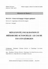 Research paper thumbnail of Réflexivité, focalisation et hiérarchie actancielle : le cas de "tav-i" en géorgien