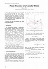 Research paper thumbnail of Polar Response of a Circular Piston 