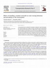 Research paper thumbnail of Effects of installing a marked crosswalk on road crossing behaviour and perceptions of the environment