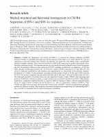 Research paper thumbnail of Marked structural and functional heterogeneity in CXCR4: separation of HIV-1 and SDF-1α responses