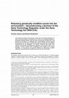 Research paper thumbnail of Lawson, C., Hindmarsh, R. 2006. Releasing genetically modified canola into the environment – deconstructing a decision of the Gene Technology Regulator under the Gene Technology Act 2000 (Cth), Environmental and Planning Law J., 23(1): 22-59.