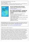 Research paper thumbnail of Sex, desire and pleasure: considering the experiences of older Australian women