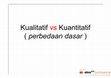 Research paper thumbnail of Beda Kuantitatif dan Kualitatif Statistika