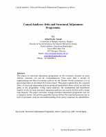 Research paper thumbnail of Causal Analyses: Debt and Structural Adjustment Programme.