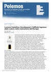 Research paper thumbnail of Recensione di Luciana Castellina, Eurollywood. Il difficile ingresso della cultura nella costruzione dell’Europa, Edizioni ETS, Pisa 2008