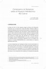 Research paper thumbnail of Comentario a la Sentencia de Rio Cuervo (2012)