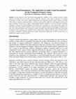 Research paper thumbnail of Audio-Visual Entrainment: The Application of Audio-Visual Entrainment for the Treatment of Seniors' Issues