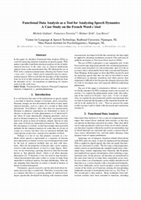 Research paper thumbnail of Gubian, M., Torreira, F., Strik, H., and Boves, L. (2009). Functional Data Analysis as a tool for analyzing speech dynamics: a case study on the French word c’était. In Proc. of the 10th Annual Conference of the International Speech Communication Association (Interspeech 2009), pages 2199–2202.