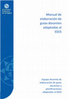 Research paper thumbnail of Manualde elaboraciónde guíasdocentes adaptadasal EEES Equipodocentede elaboracióndeguías docentesy planificaciones adaptadasalEEES