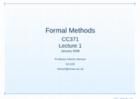 Research paper thumbnail of CE304 Formal Methods -- Lectures