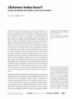 Research paper thumbnail of ¿“Estamos todos locos? A guisa de Mariano Ben Plotkin, Freud in the Pampas.” Apuntes de Investigación en Cultura y Política 19. Buenos Aires: CECYP-Fundación del Sur. 2011.