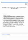 Research paper thumbnail of China Position on South China Sea conflict