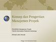 Research paper thumbnail of manajemen proyek