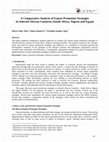 Research paper thumbnail of A COMPARATIVE ANALYSIS OF EXPORT PROMOTION STRATEGIES IN SELECTED AFRICAN COUNTRIES (SAUTH AFRICA, NIGERIA AND EGYPT)