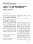 Research paper thumbnail of Evaluation of heavy metal contamination in groundwater samples from Kapas Island, Terengganu, Malaysia