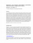 Research paper thumbnail of DEMOCRACY AND NATIONAL DEVELOPMENT: QUESTIONING THEIR NON POSITIVE CORRELATION IN AFRICA -Ugwuanyi, B. I1., and  Ohagwu, C. A2.