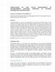 Research paper thumbnail of APPLICATION OF LIFE CYCLE MANAGEMENT IN TRANSFORMING BUILDING INDUSTRY IN NIGERIA: POSSIBILITIES AND REALITIES-Usman, N. D1., Kamau, P. K2. and Mireri, C3.