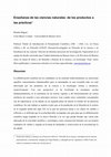 Research paper thumbnail of Enseñanza de las ciencias naturales: de los productos a las prácticas