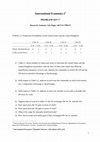 Research paper thumbnail of International Economics I: Problem Set 1