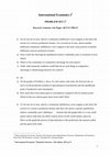 Research paper thumbnail of International Economics I: Problem Set 2