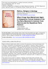 Research paper thumbnail of When Fringe Goes Mainstream Again: A Comparative Textual Analysis of the Tea Party Movement's Contract from America and the Republican Party Platform