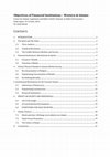 Research paper thumbnail of Objectives of Financial Institutions – Western & Islamic