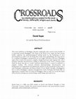 Research paper thumbnail of “Art and the Play of (Un)Concealment.” In Crossroads, vol. 3, no. 1, 2008.