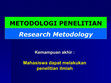 Research paper thumbnail of Metodologi penelitian