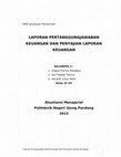 Research paper thumbnail of LAPORAN PERTANGGUNGJAWABAN KEUANGAN