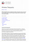 Research paper thumbnail of Wireless Telegraphy, 1914-1918