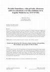 Research paper thumbnail of Pecados femeninos y vida privada: discursos sobre la conciencia y la vida cotidiana en la España Moderna (SS. XVI-XVIII)